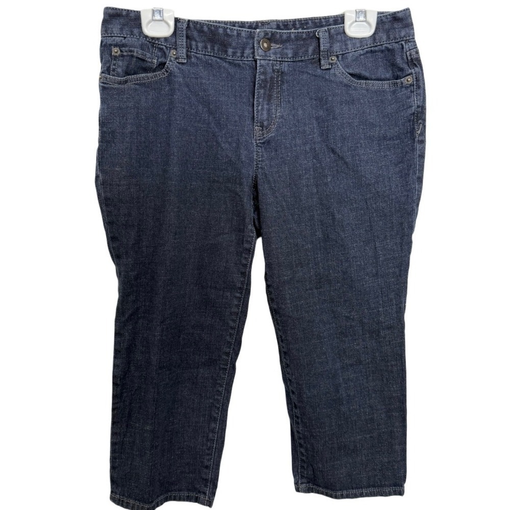 Loft Denim Jean Capri Petite 10P Women's Dark Wash